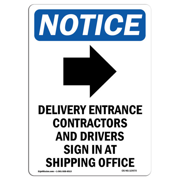 SignMission Delivery Entrance Sign Wayfair